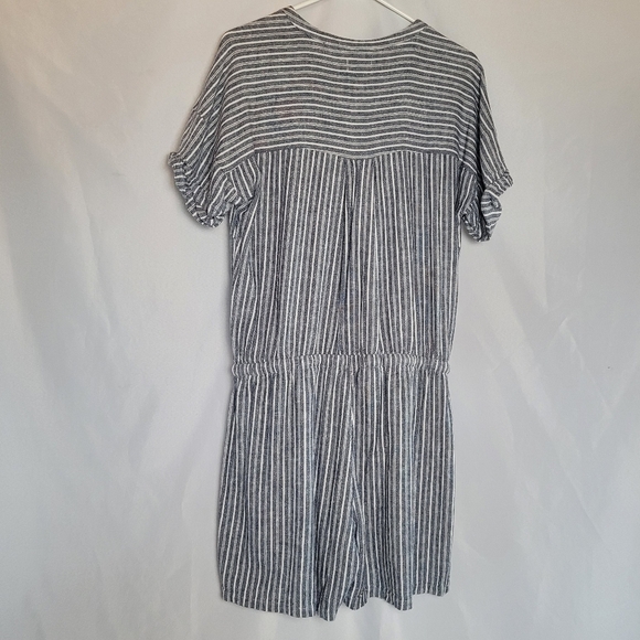 Old Navy Striped Linen Blend Resort Beachy Romper/Jumper Women's Size Large - Picture 6 of 11